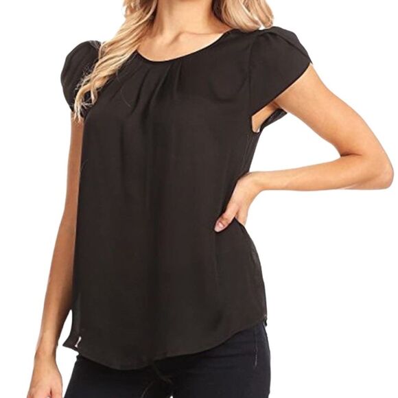 PAPERMOON Designed for Stitch Fix Chiffon Short Sleeve Blouse - Picture 9 of 11